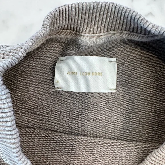 Aime Leon Dore off color beige sweatshirt smalle